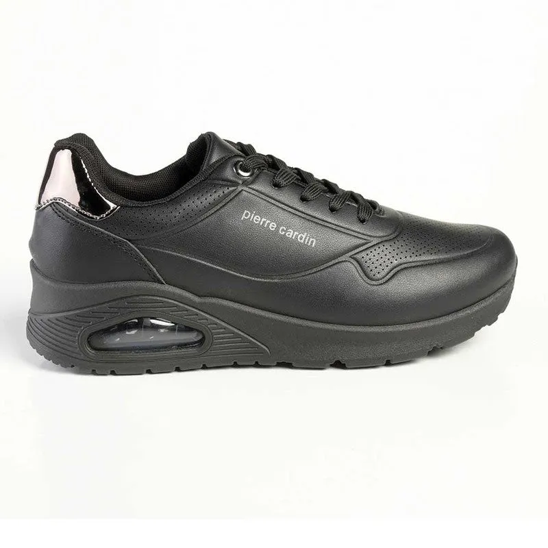 Pierre Cardin Chantal Lace Up Sneaker - Black Pewter