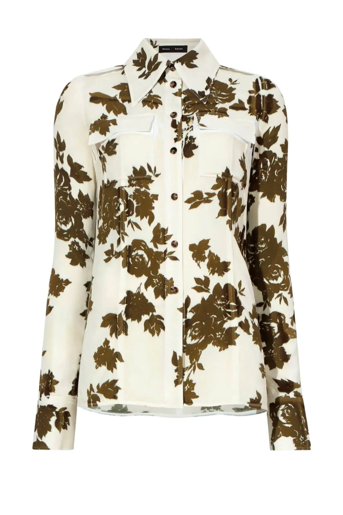 Proenza Schouler Floral Garment Printed Shirt - Ecru Multi