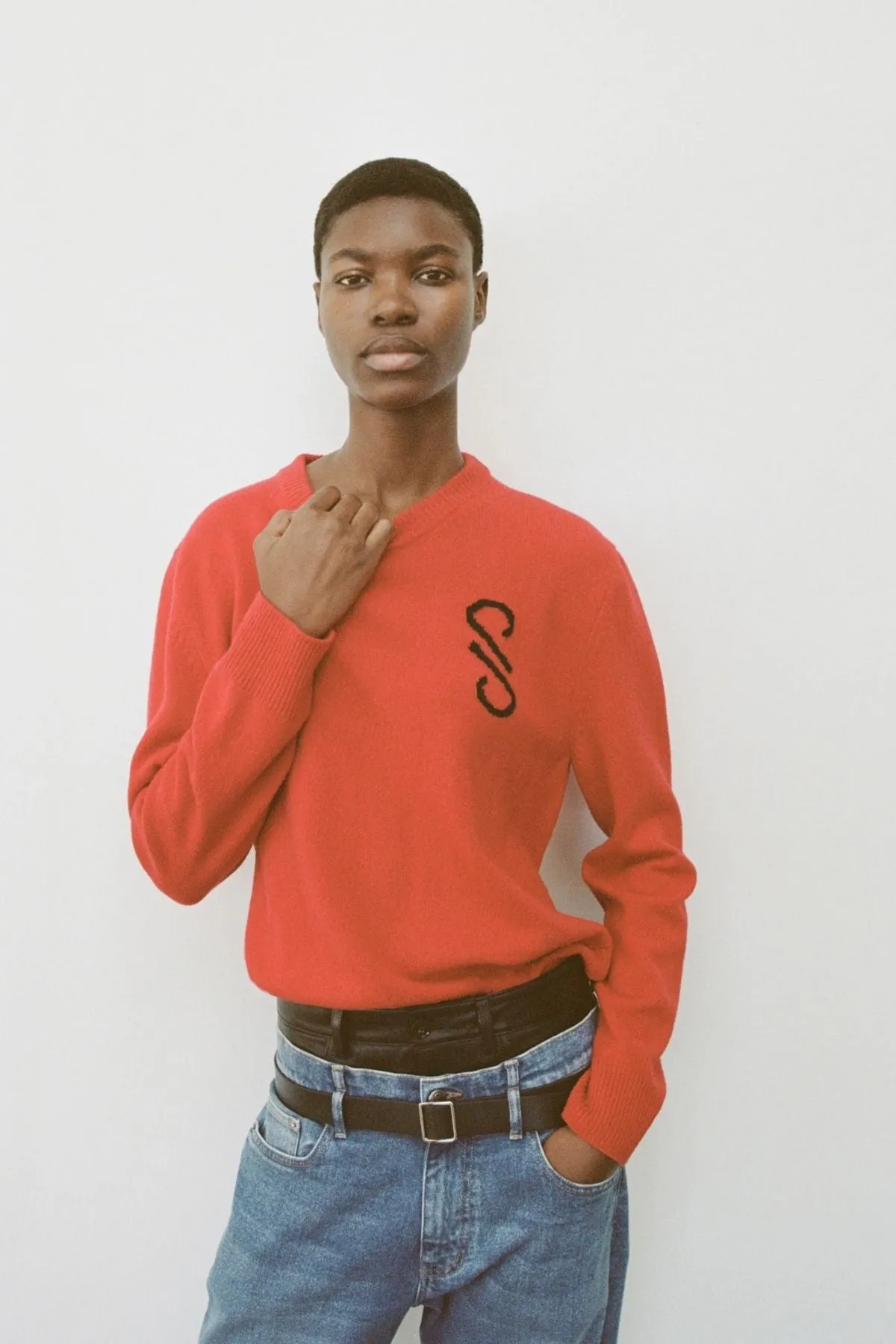 Proenza Schouler Harrison Monogram Sweater - Red