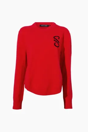 Proenza Schouler Harrison Monogram Sweater - Red