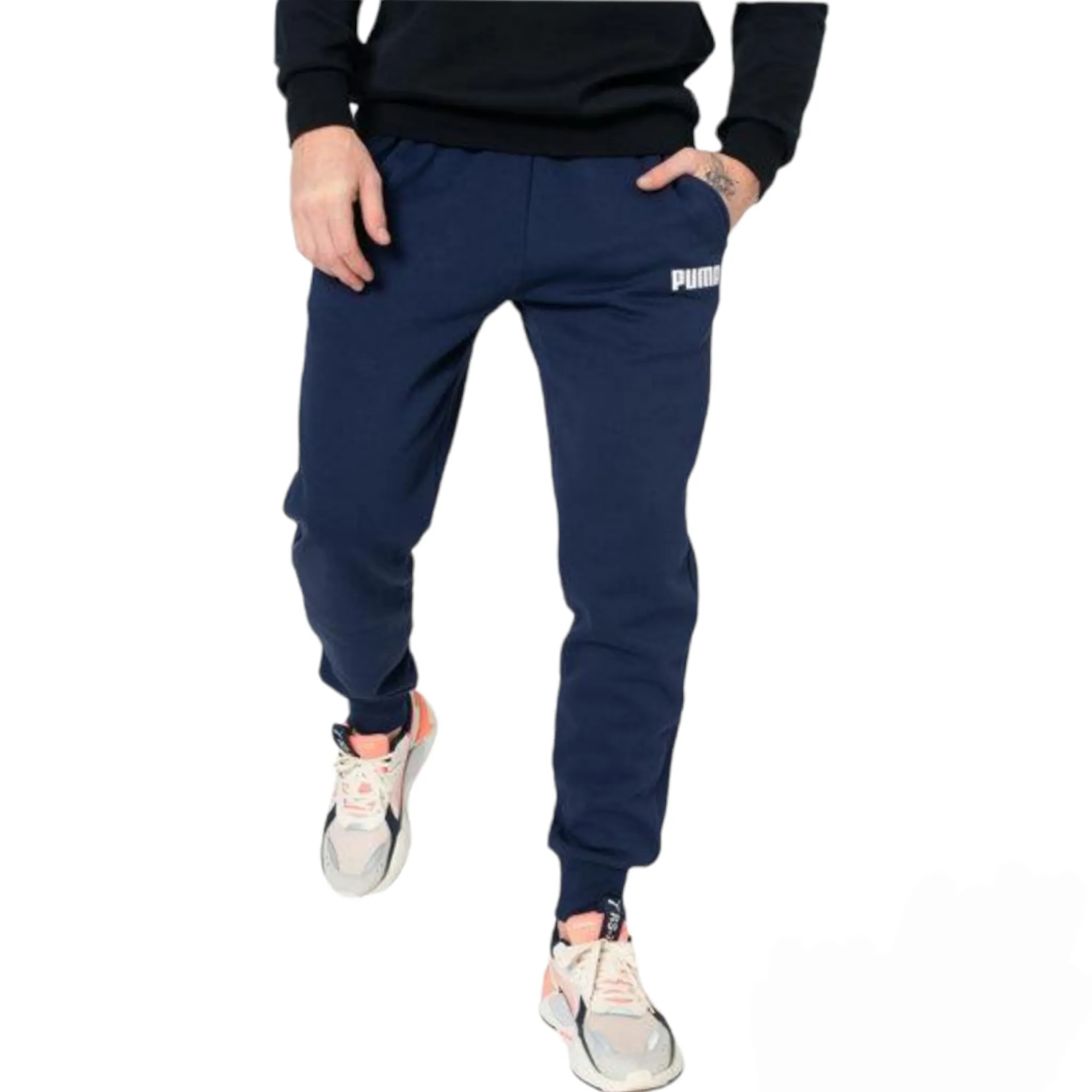 Puma ESSENTIALS MEN'S FLEECE SWEATPANTS rib cuff