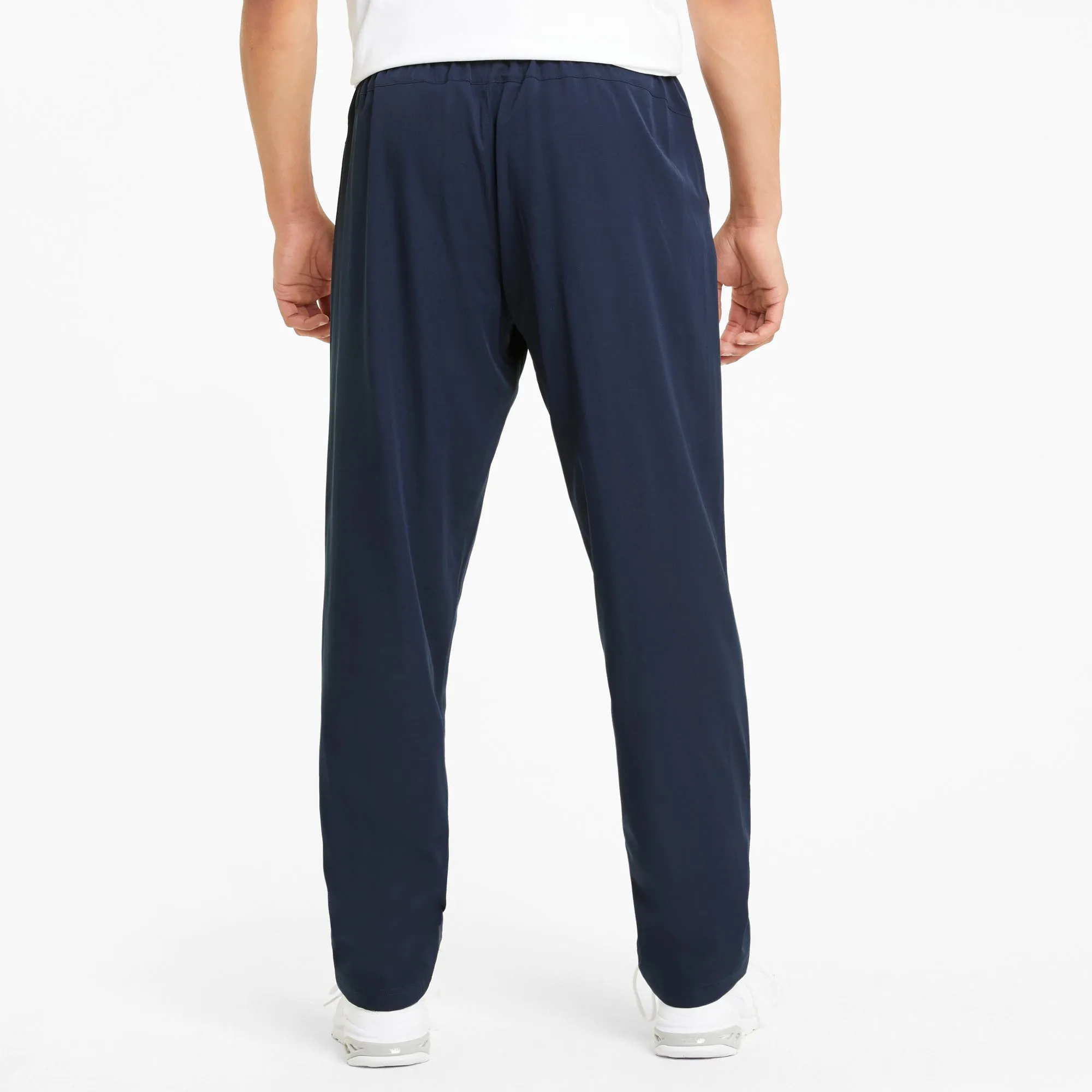 PUMA MEN'S ACTIVE WOVEN NAVY TRACKPANTS