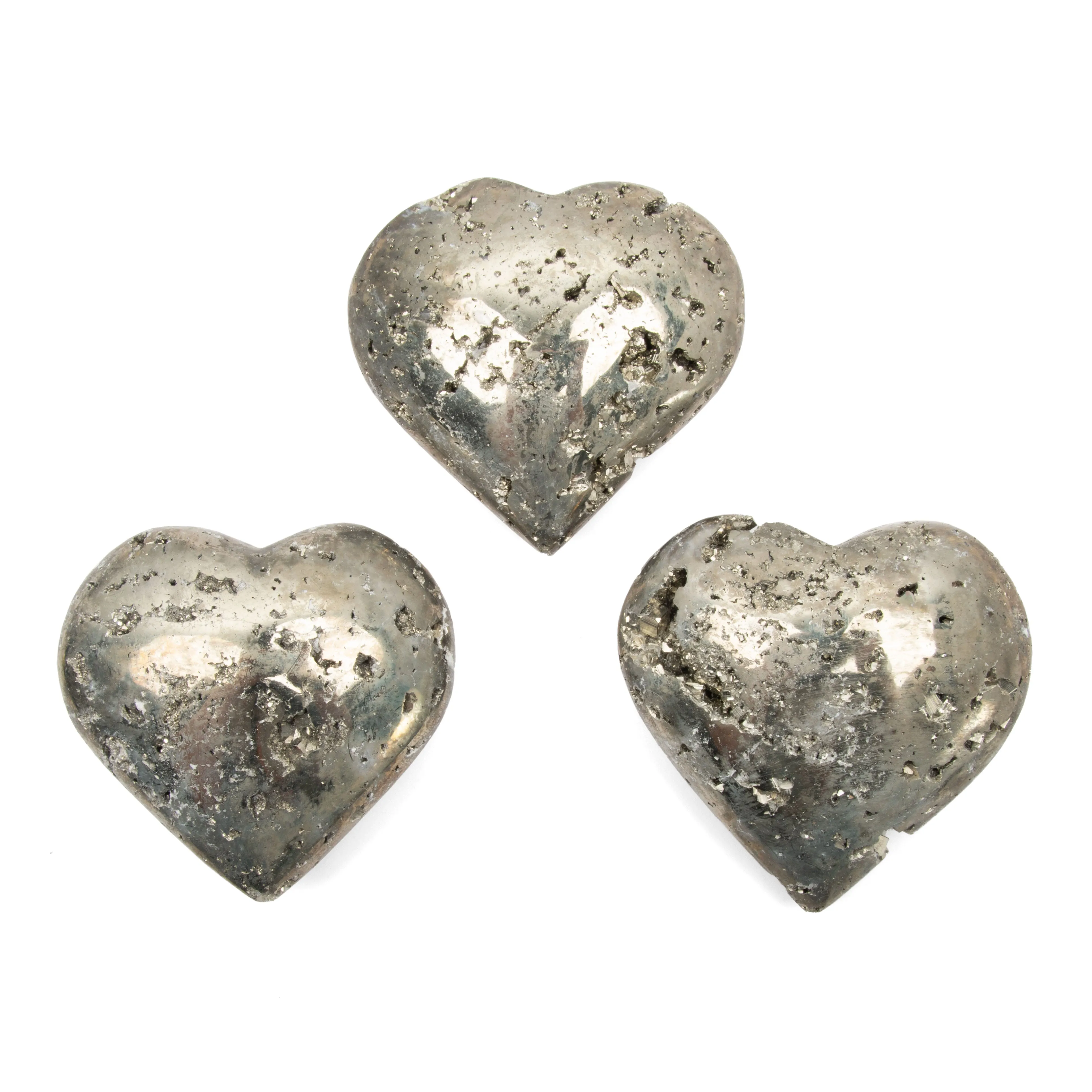 Pyrite - Heart, Polished