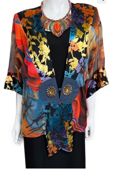 Rainbow Flirty Fashionista Top or Jacket