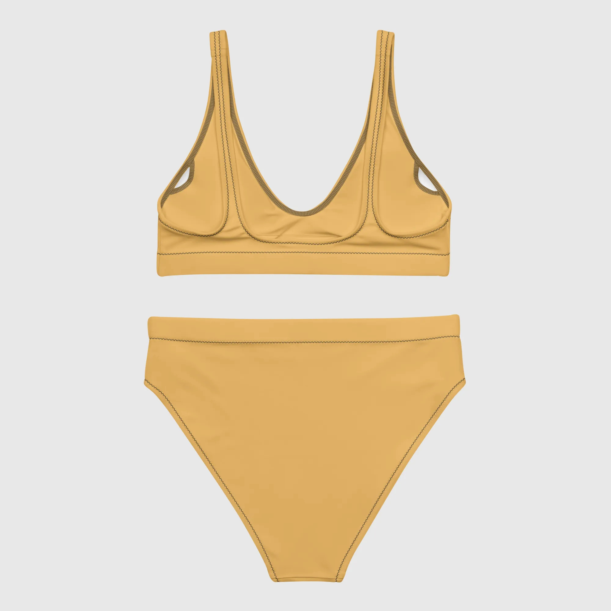 Recycled high-waisted bikini - Gold