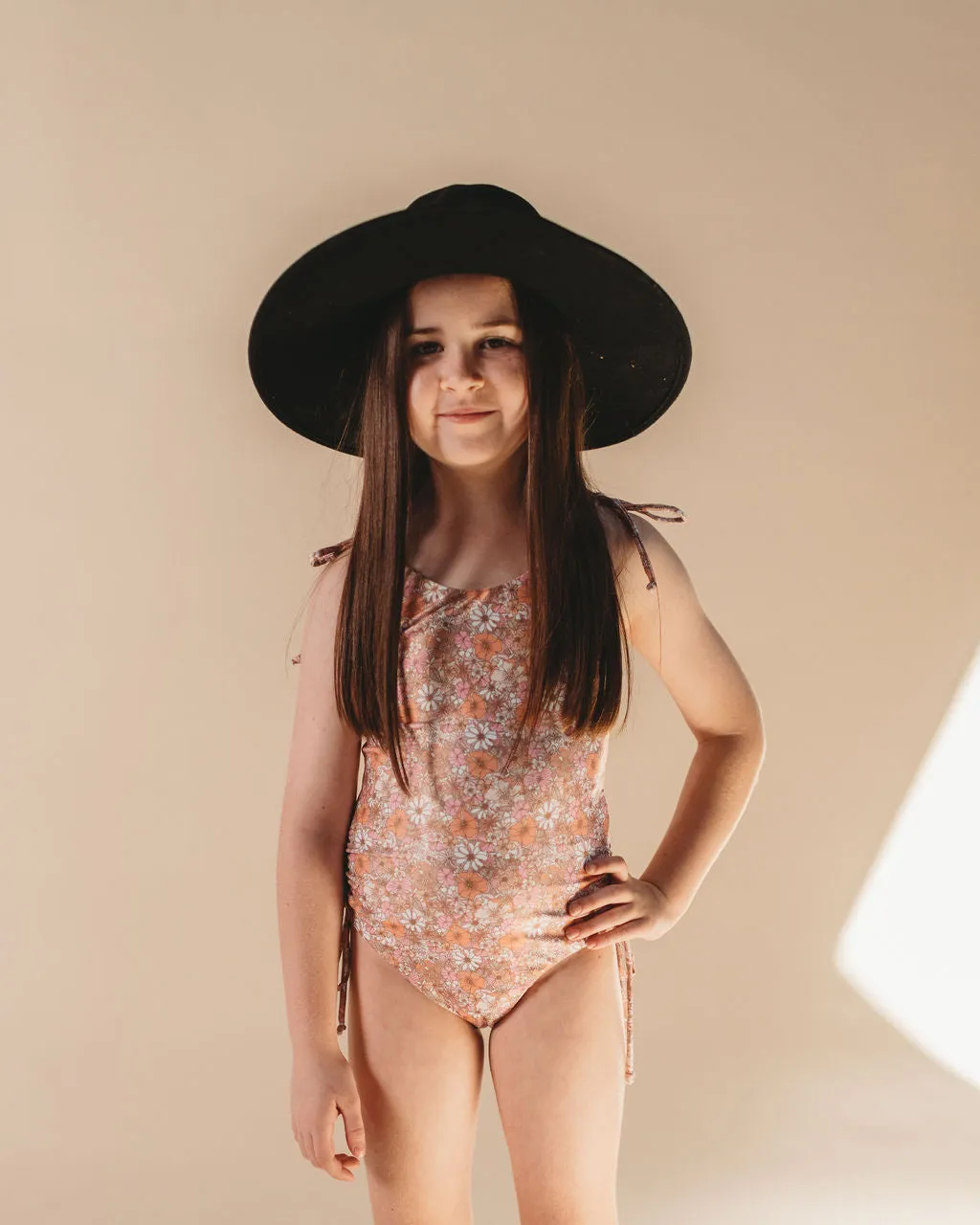 Recycled Polyester Reversible One Piece - Floral & Ink Spot