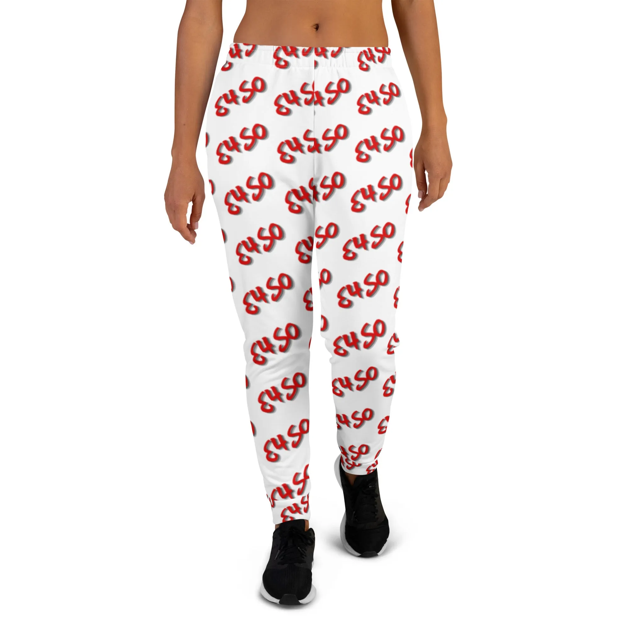 Red E4SO print Joggers