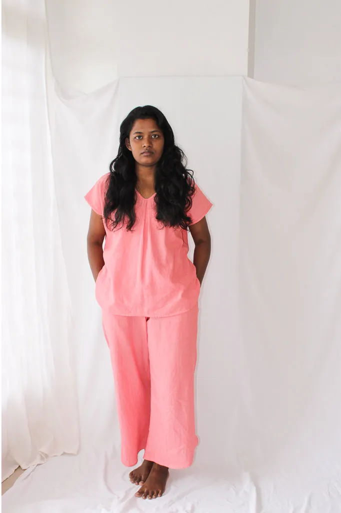 Rest Pants in Coral Pink