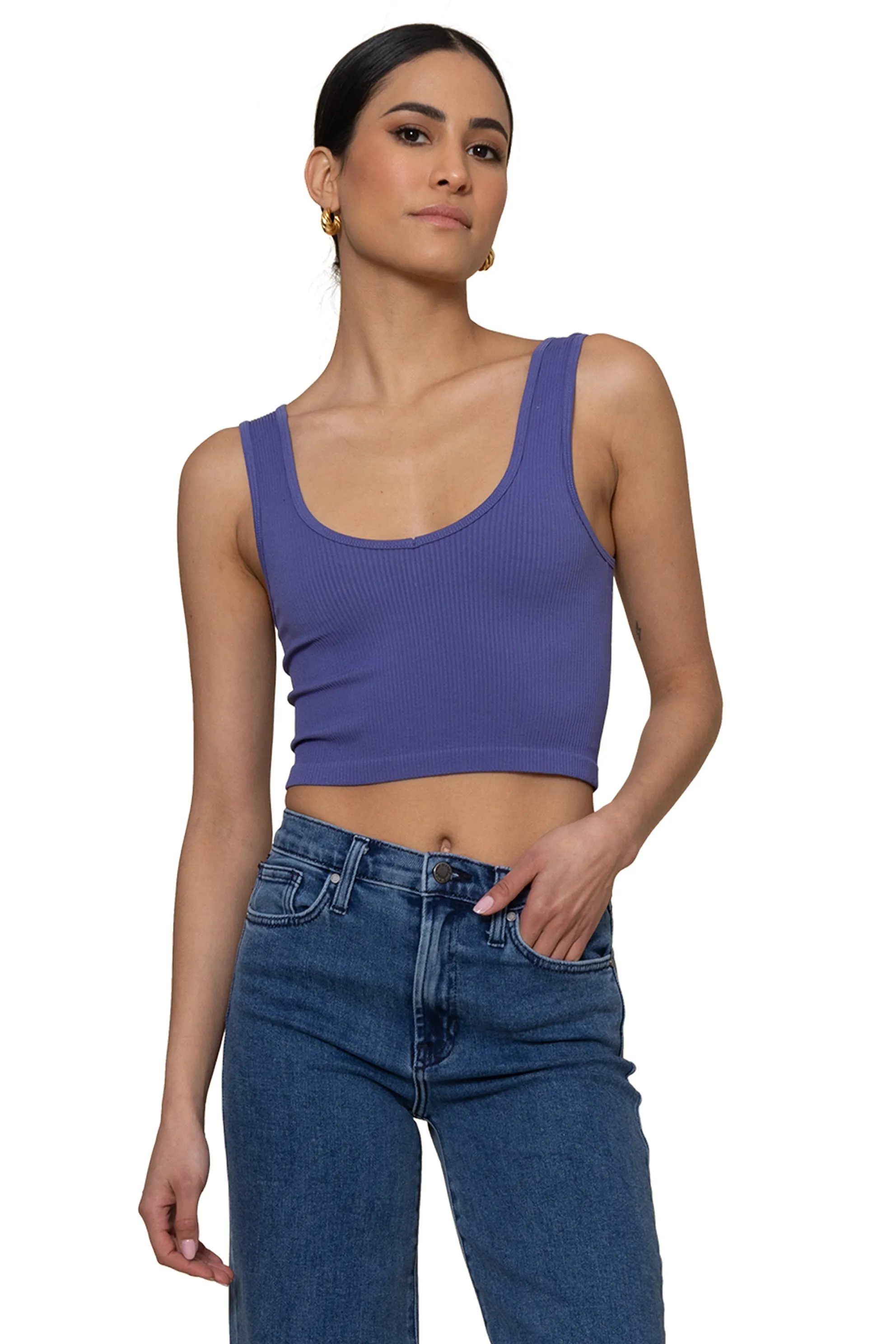 Ribbed V Neck Cami