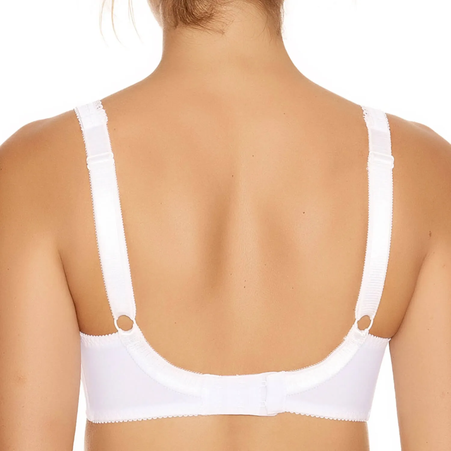 Speciality Cotton & Polyester Smooth Cup Bra - White