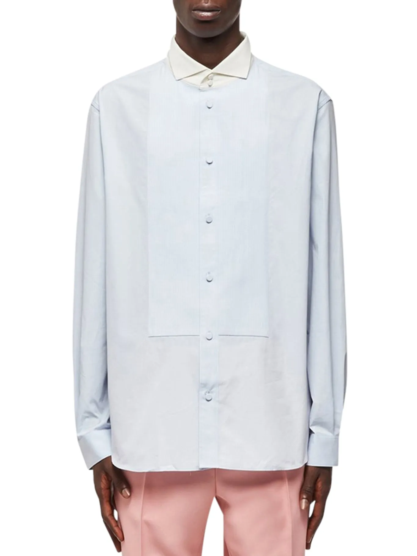 Squared shirt in cotton poplin