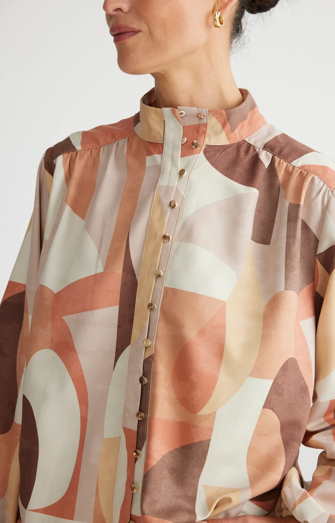 Sylvie Shirt - Earth Abstract