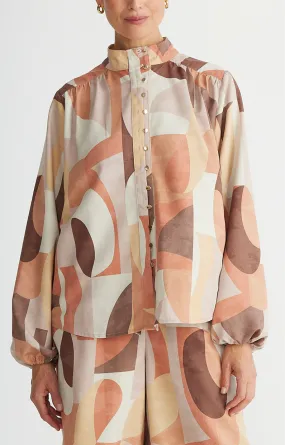 Sylvie Shirt - Earth Abstract