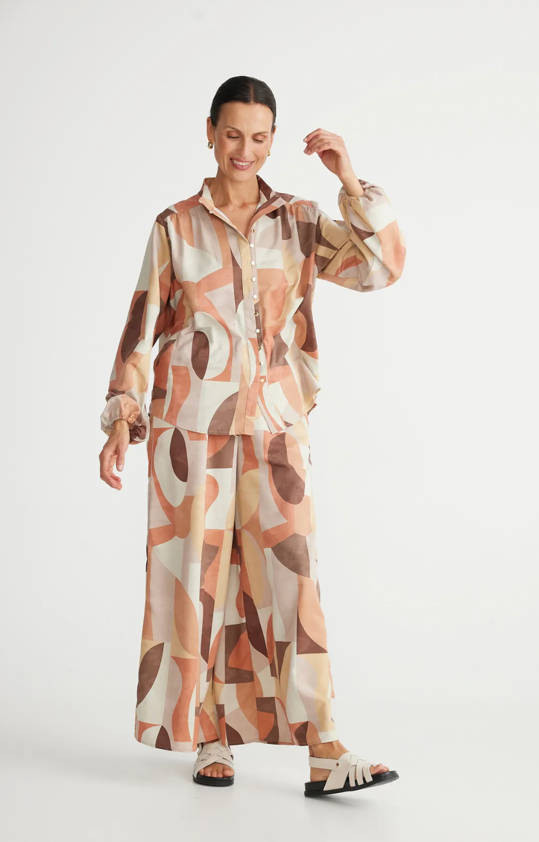 Sylvie Shirt - Earth Abstract