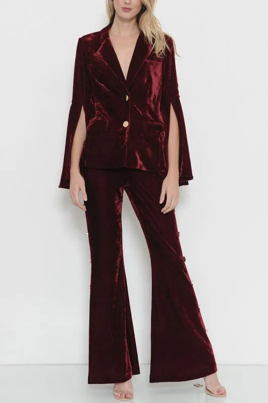 Two Piece Velvet Suit