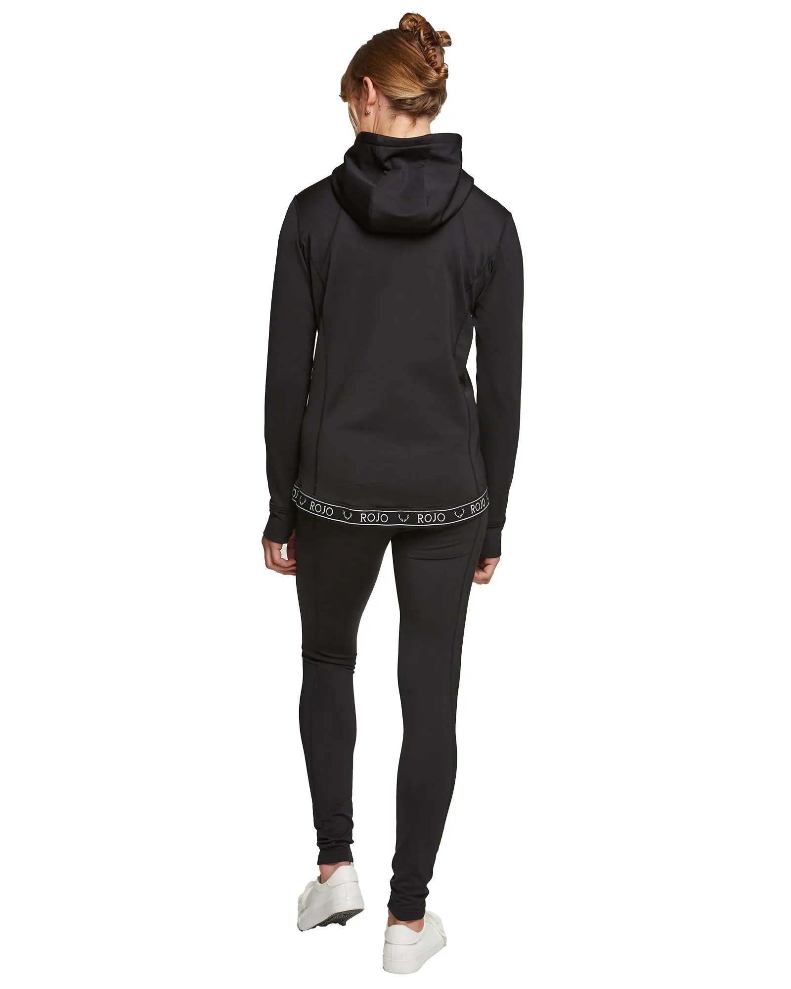 WOMENS SPLENDID BASE LAYER HOOD - TRUE BLACK