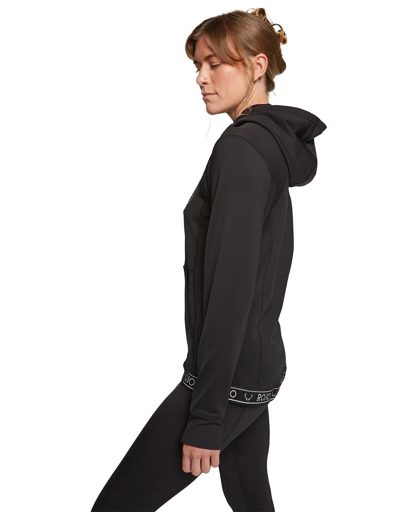 WOMENS SPLENDID BASE LAYER HOOD - TRUE BLACK