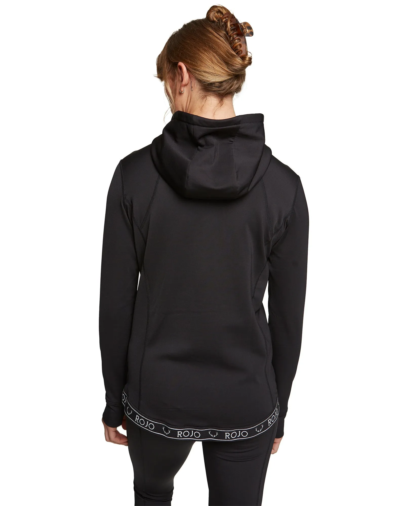 WOMENS SPLENDID BASE LAYER HOOD - TRUE BLACK