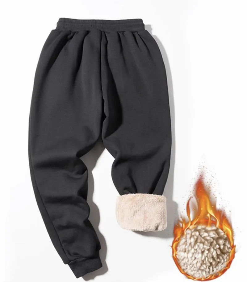 WOOL LINED SWEATPANTS - MIDNIGHT - BLACK